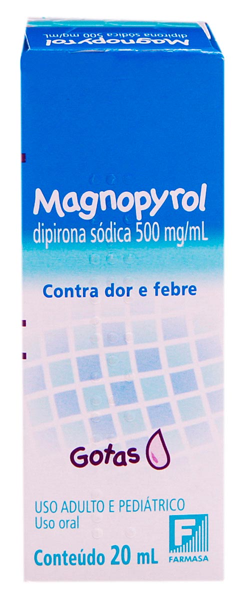 Magnopyrol Dipirona Sódica 500mg/ml Solução Gotas 20ml