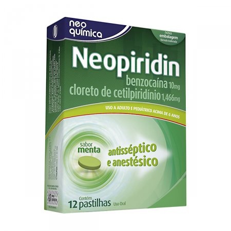 Neopiridin 1,466mg + 10mg com 12 pastilhas