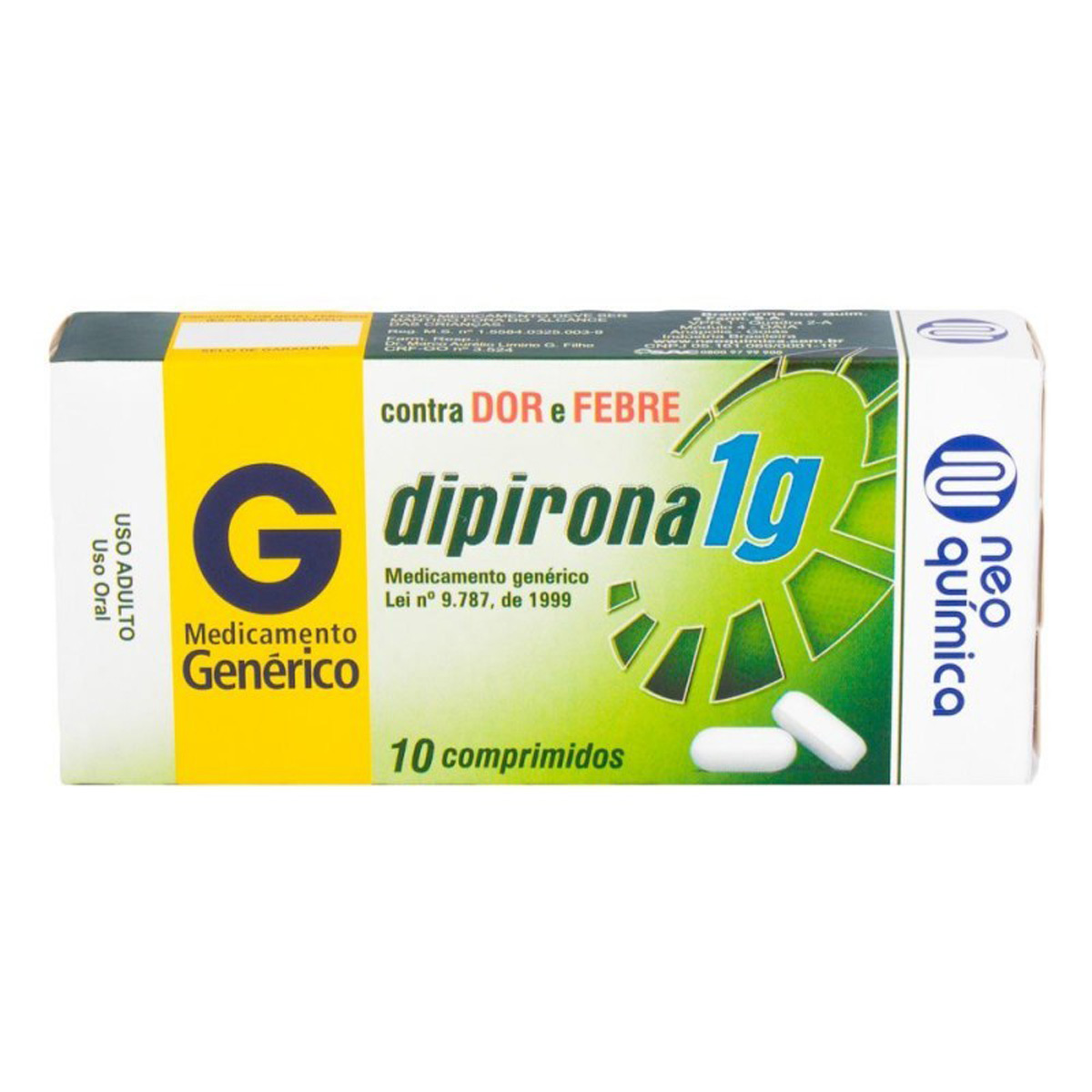 Dipirona Sódica 1g Dipirona Sódica 1g