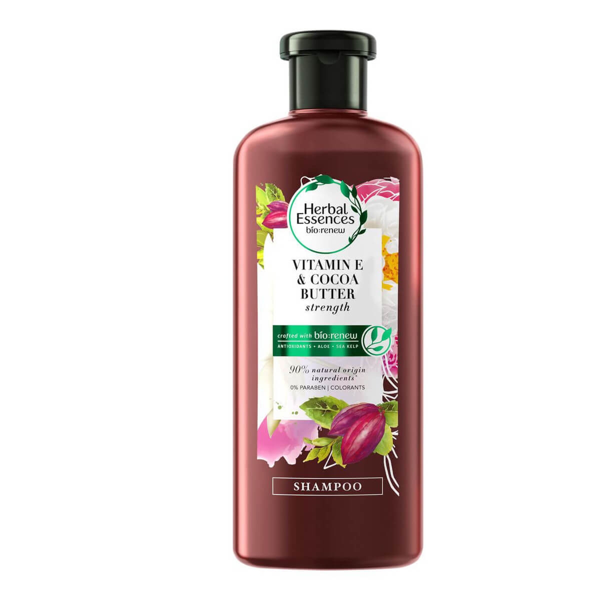 Shampoo Herbal Essences Bio: Renew Vitamina E e Manteiga de Cacau 400ml