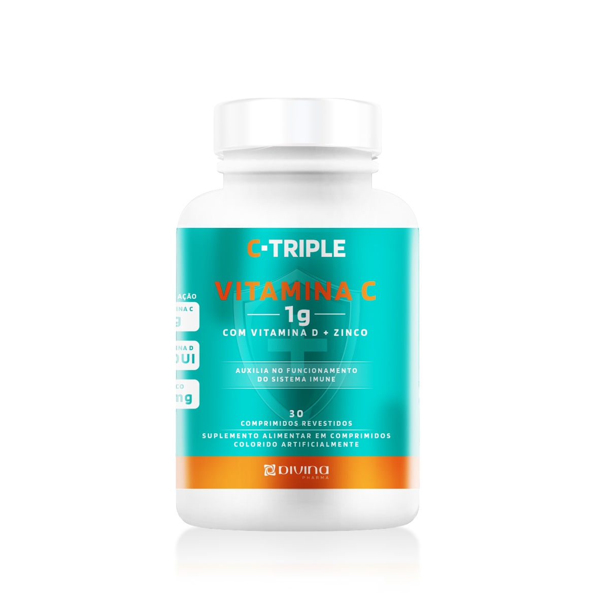 Suplemento Alimentar C-Triple 1g + 10mg + 400UI com 30 comprimidos Menor preço em Suplemento Alimentar C-Triple 1g + 10mg + 400UI com 30 comprimidos