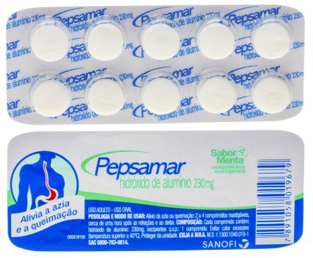 Pepsamar 230mg Menta com 10 comprimidos