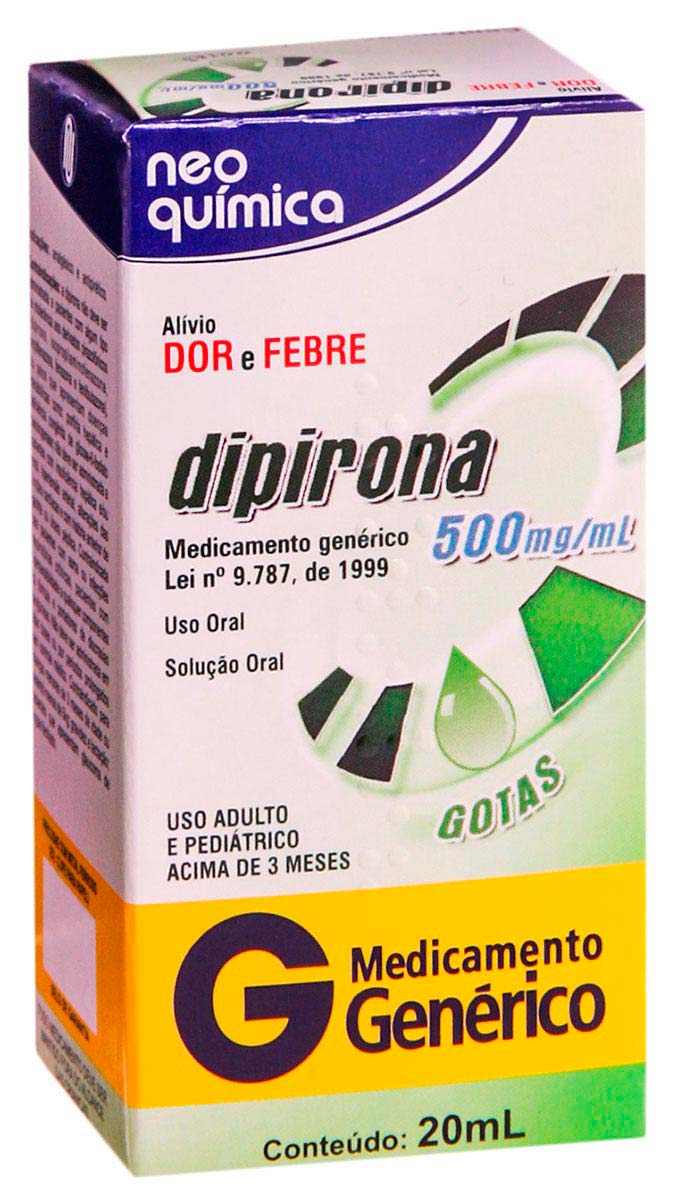 Dipirona Monoidratada 500mg/ml Neo Química 20ml Gotas