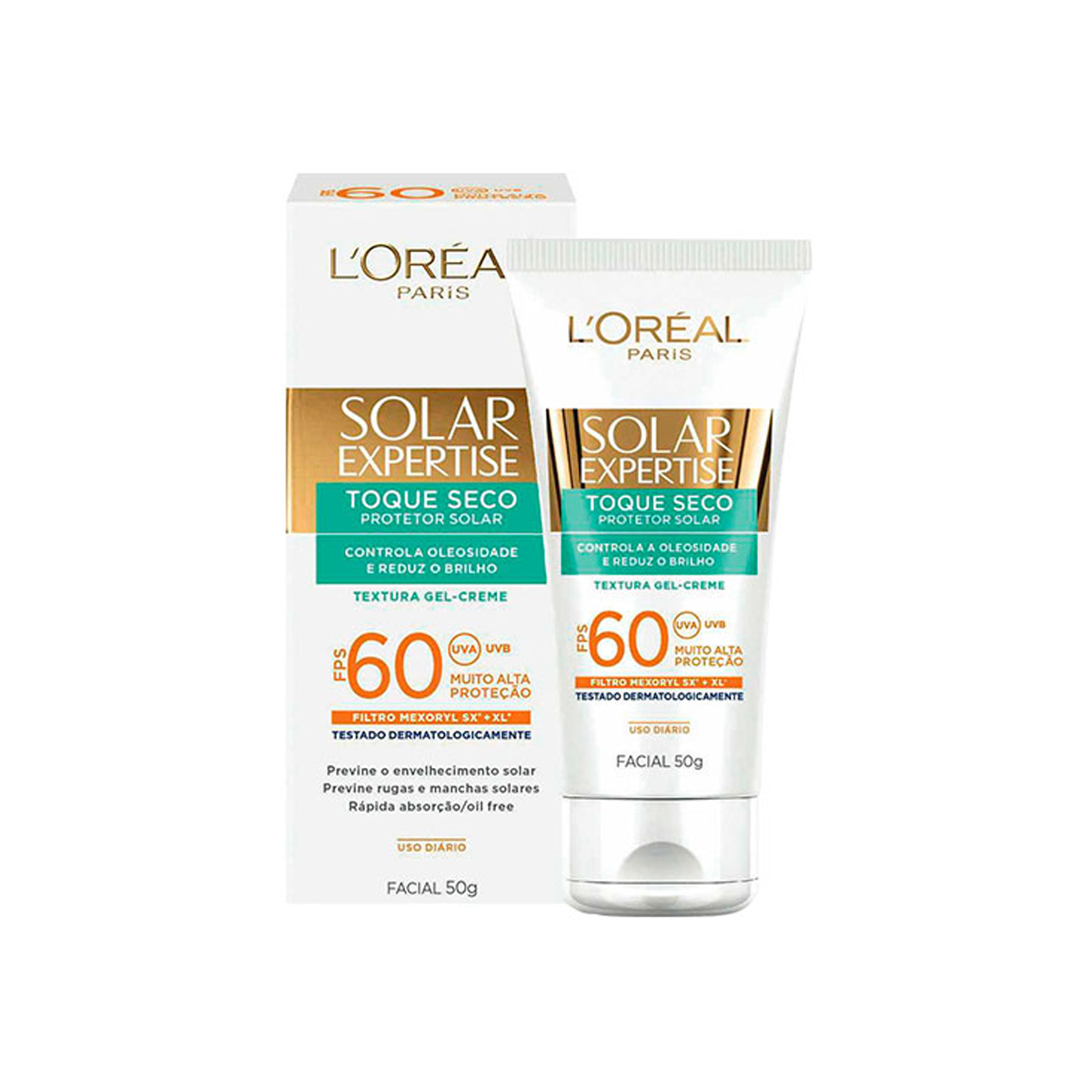 Protetor Solar Facial Expertise Toque Seco FPS 60 L'Oréal 50g