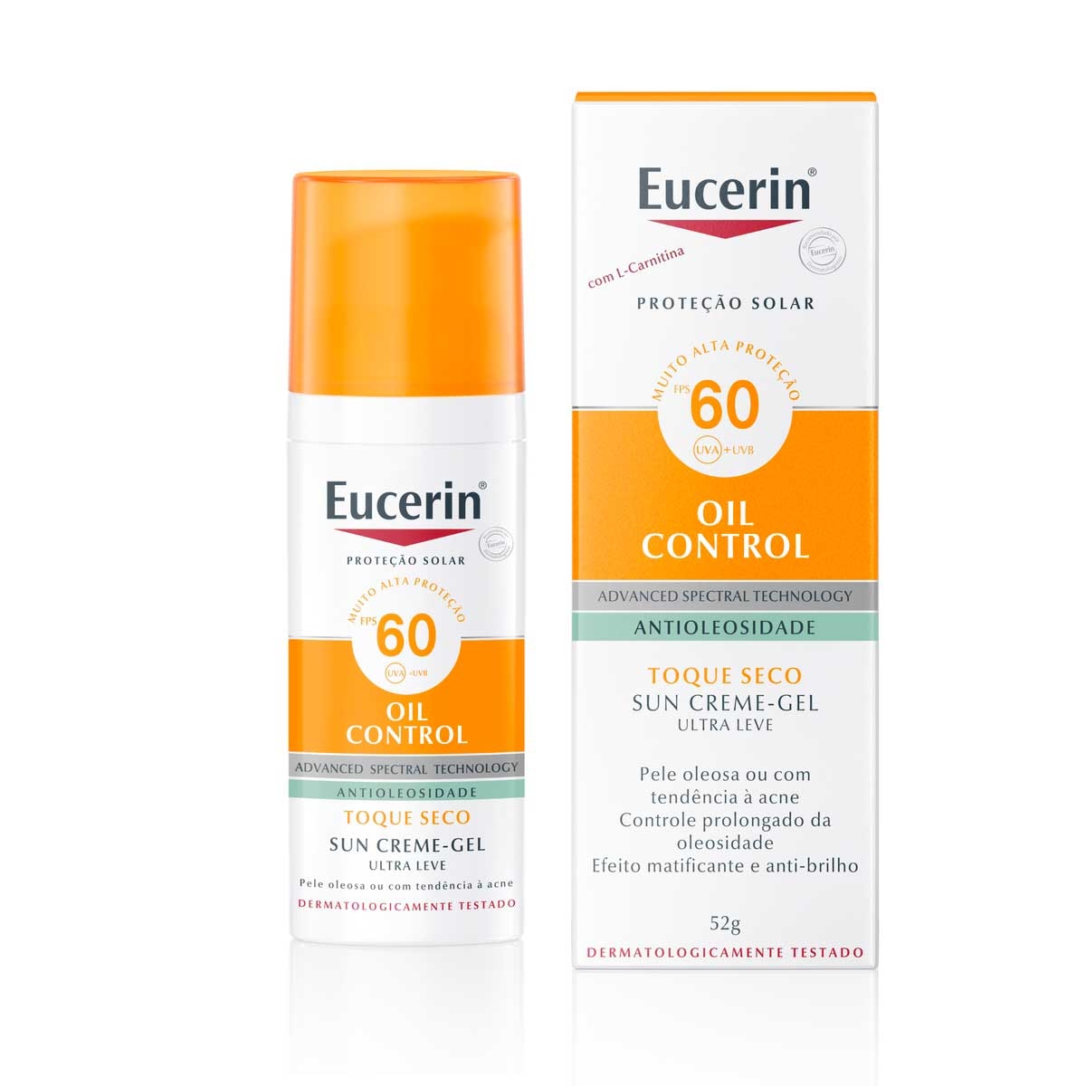 Protetor Solar Facial Eucerin Sun Oil Control FPS 60 52g