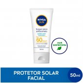 Protetor Solar Facial Nivea Sun Toque Seco Antissinais FPS 60 50ml