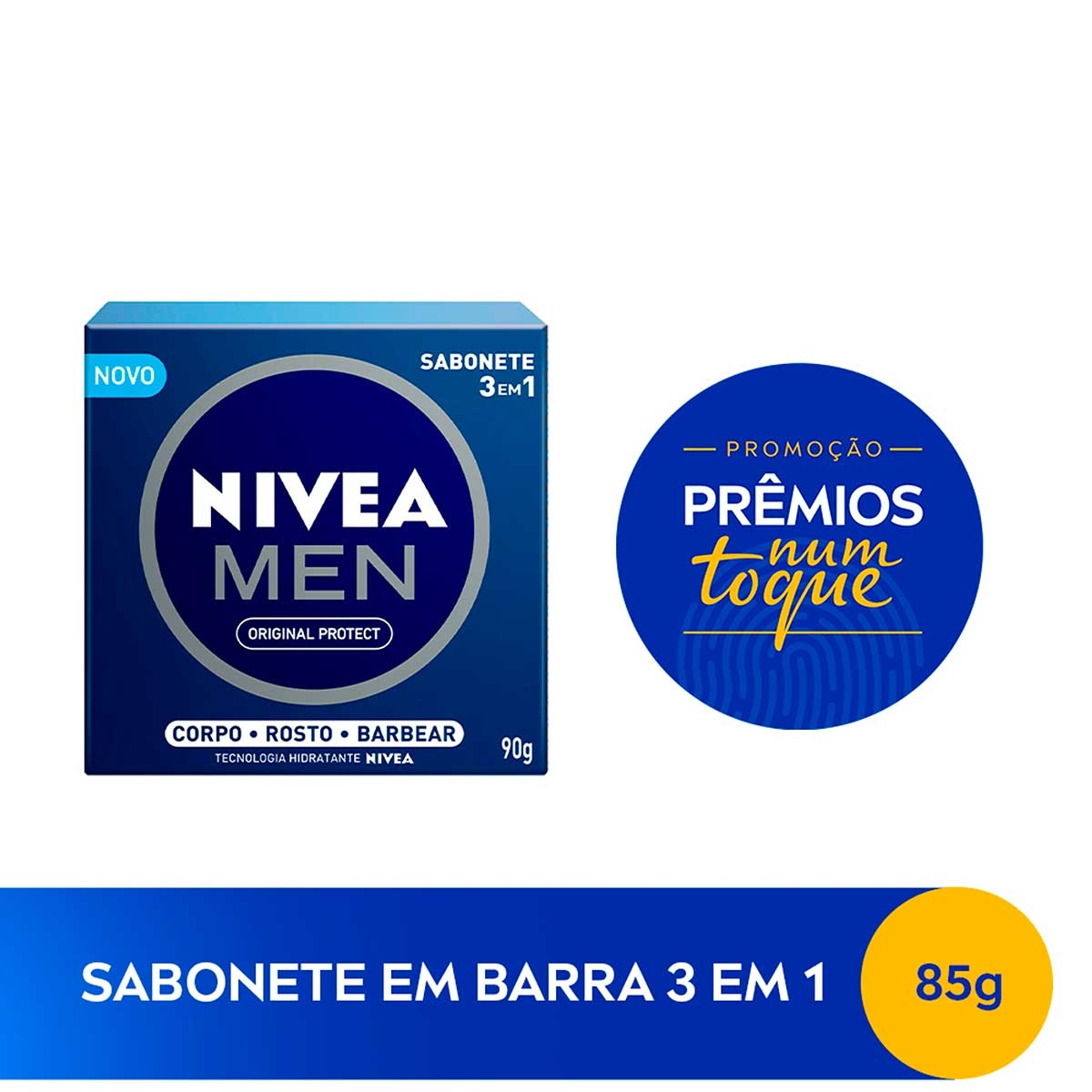 Sabonete em Barra Nivea Men 3 em 1 Original Protect 90g 90g