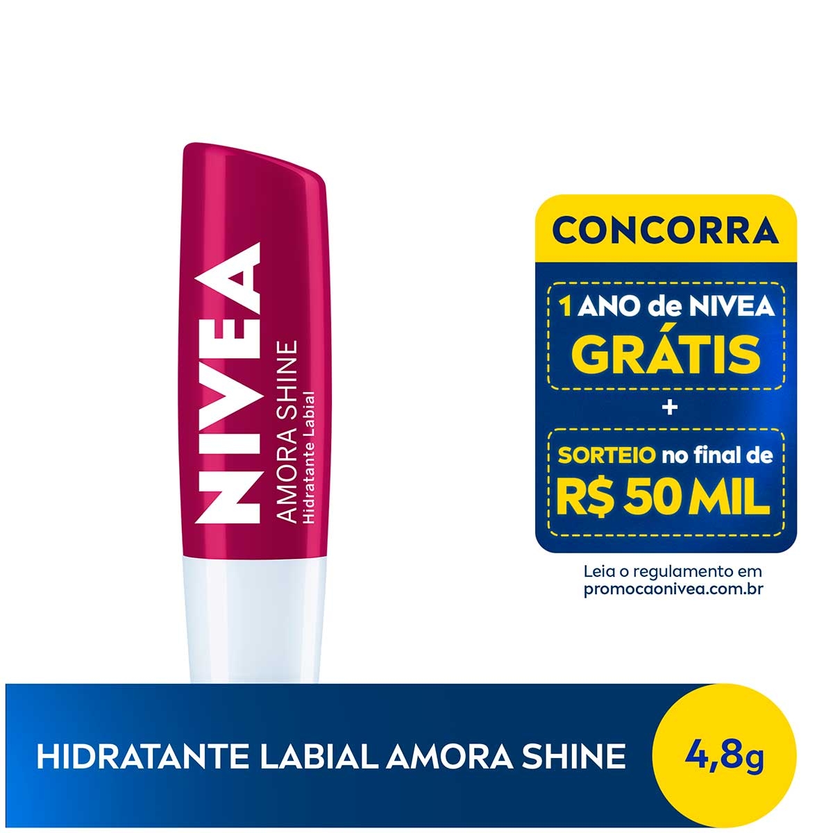 Hidratante Labial Nivea Amora Shine com 4,8g