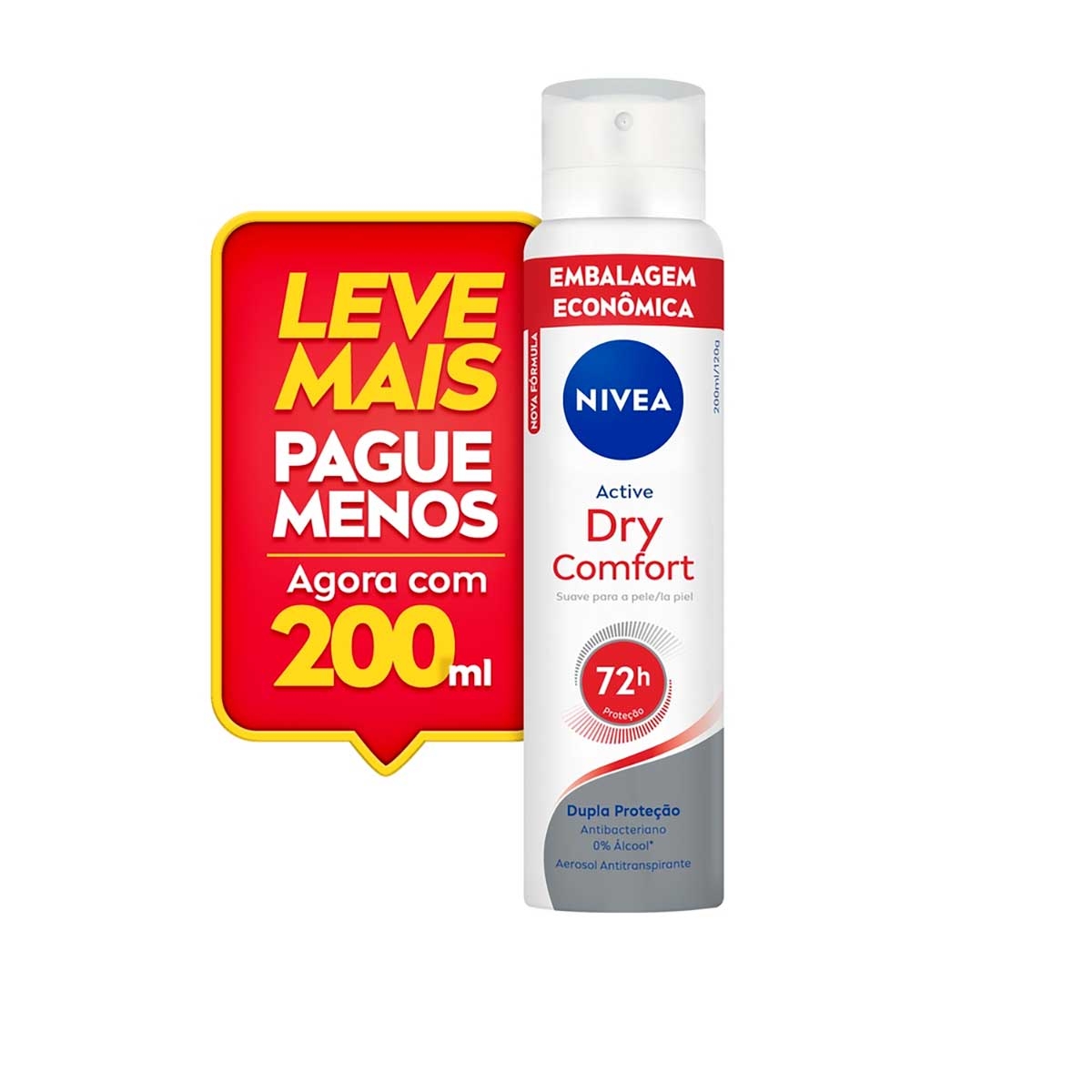 Desodorante Nivea Active Dry Comfort 72h Antitranspirante Aerosol 200ml Desodorante Nivea Active Dry Comfort 72h Antitranspirante Aerosol 200ml