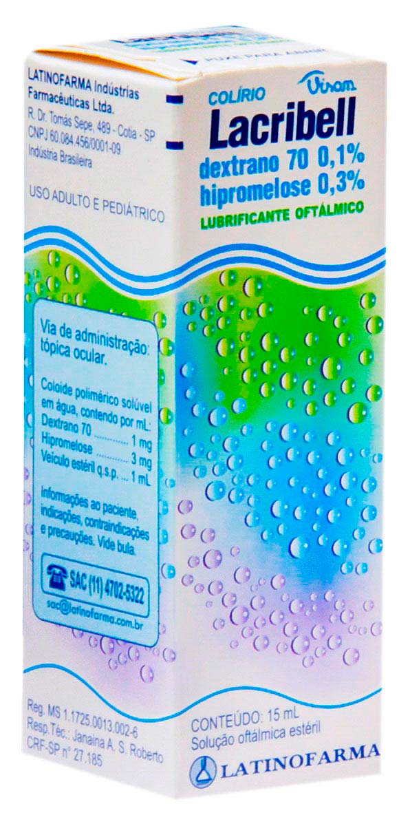 Colírio Lacribell com 15ml