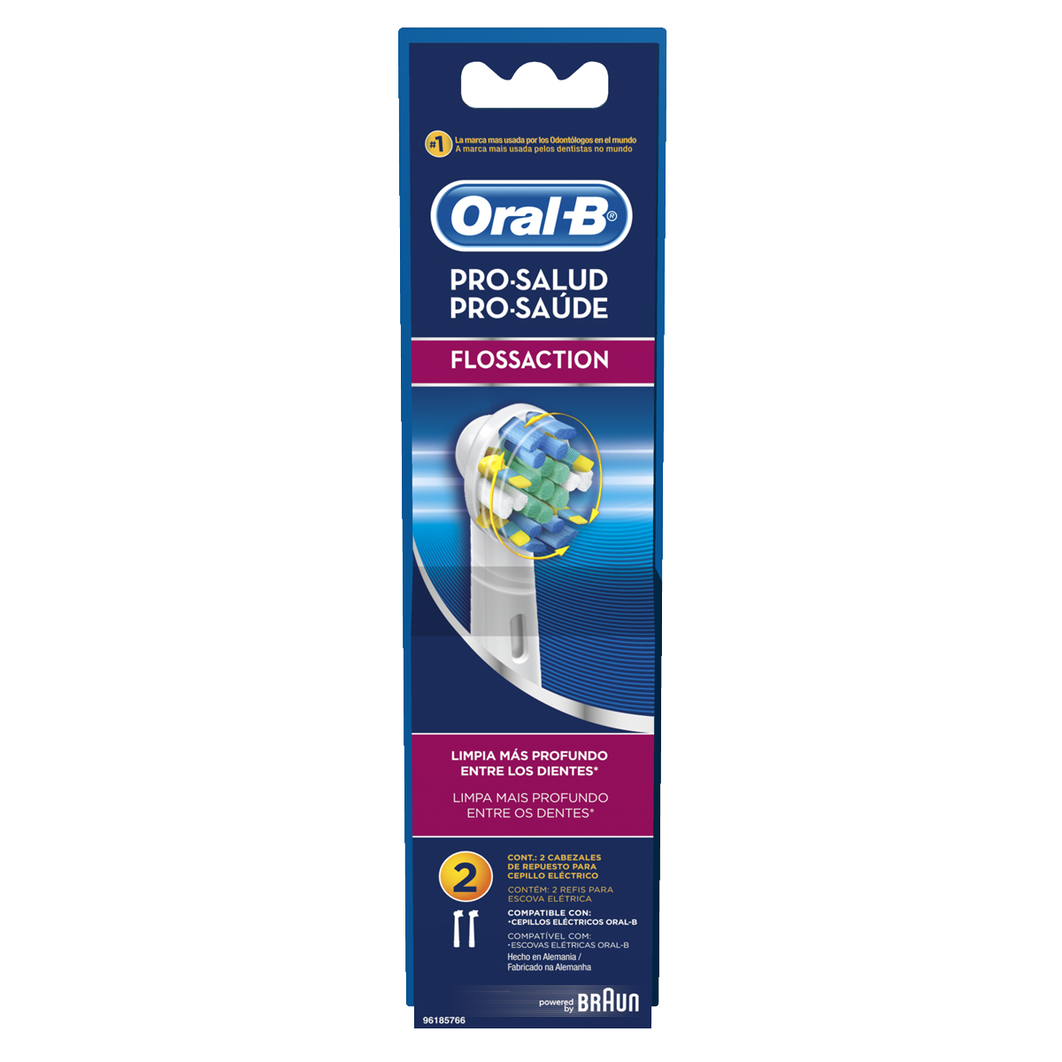 Refil para Escova Dental Elétrica Oral B Flossaction 2 Unidades