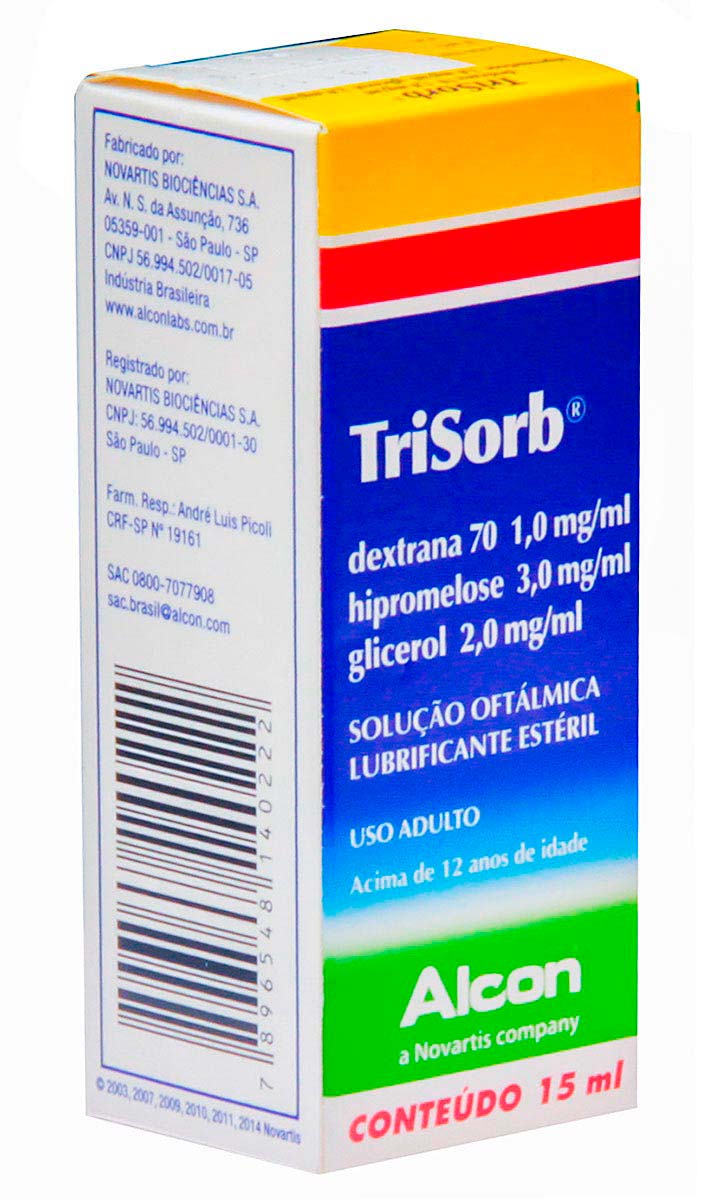 Trisorb Alcon 15ml Solução Oftálmica Lubrificante Estéril