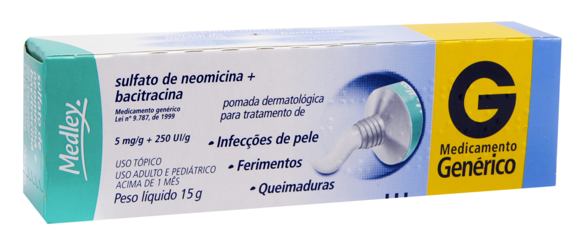 Sulfato de Neomicina + Bacitracina Medley Pomada com 15g | Droga Raia