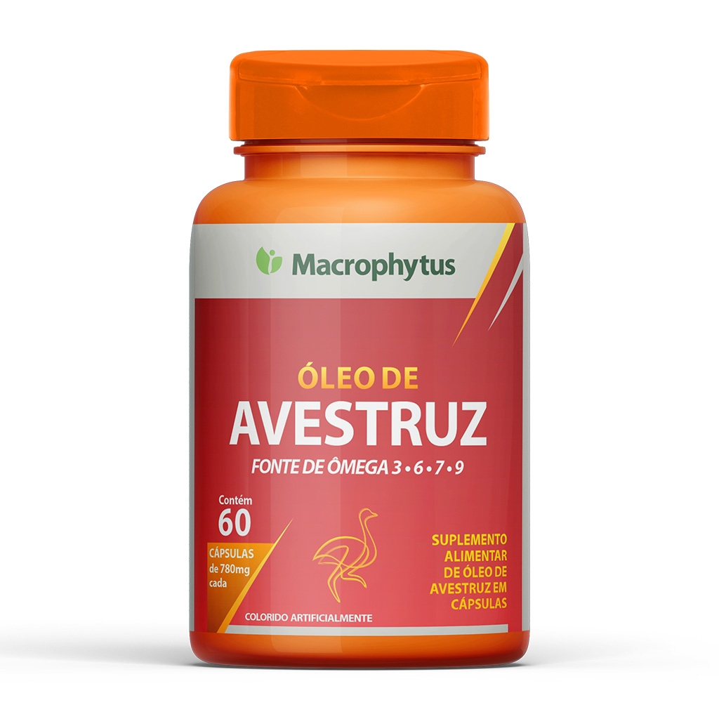 Óleo de Avestruz 500mg 60 cápsulas (Ômega 3, 6, 7 e 9) Menor preço em Óleo de Avestruz 500mg 60 cápsulas (Ômega 3, 6, 7 e 9)
