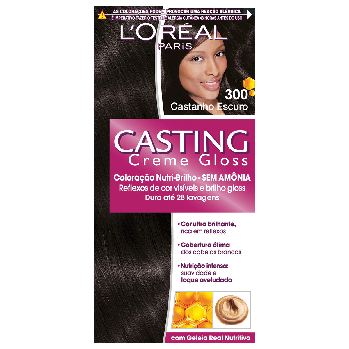 Coloração Permanente Casting Creme Gloss N° 300 Castanho Escuro L'Oréal 1 Unidade