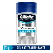Desodorante Gillette Cool Wave Antitranspirante Masculino Gel 45g