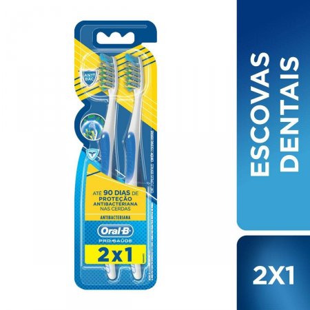 Escova de Dente Oral-B Pro-Saúde Antibacteriana Macia N°35 com 2 unidades