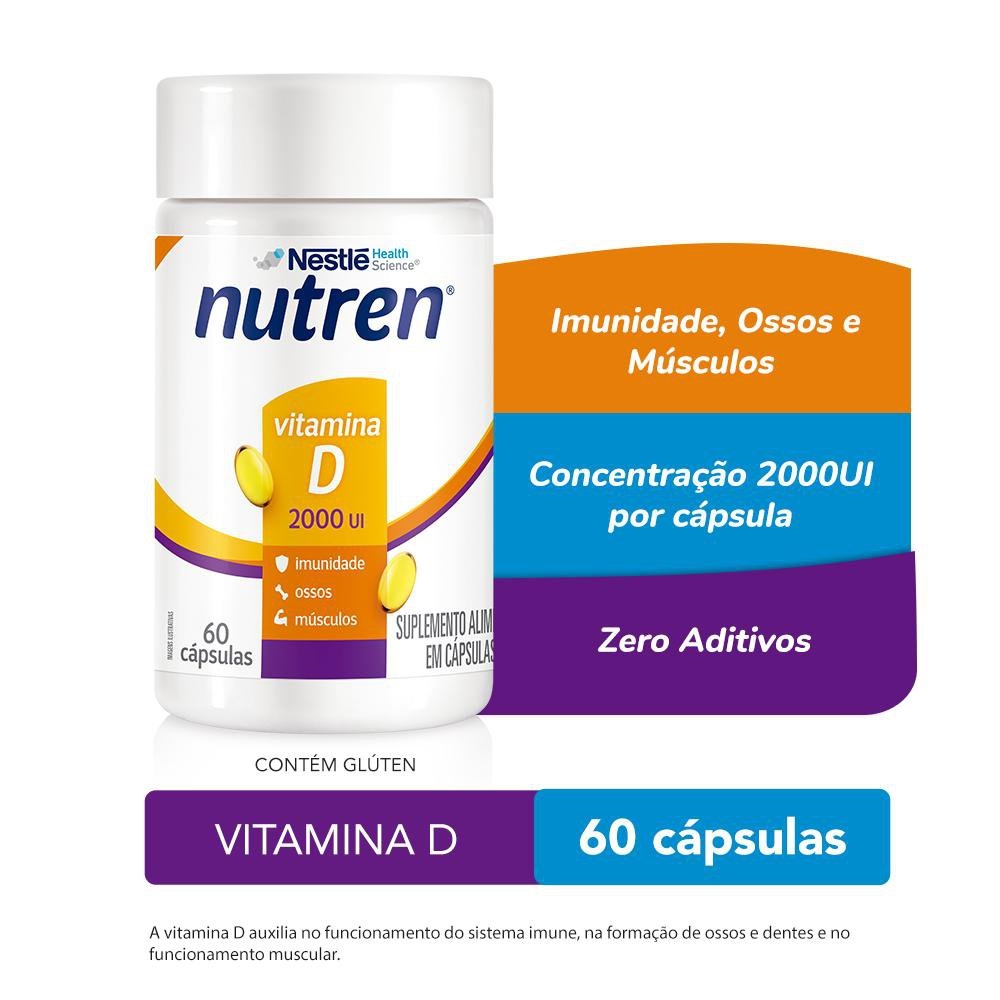 Vitamina D Nutren 2000UI 60 cápsulas