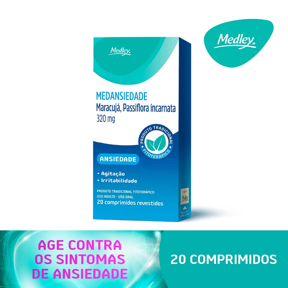 Passiflora Incarnata Med Ansiedade 320mg 20 Comprimidos