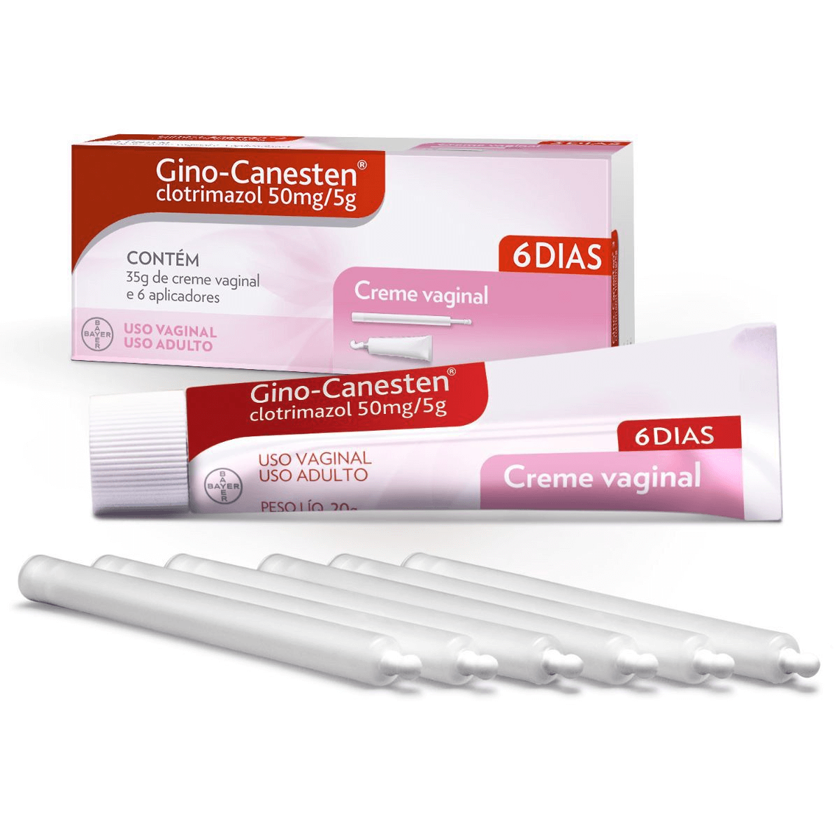 Gino Canesten Creme Vaginal com 35g + 6 Aplicadores Droga Raia
