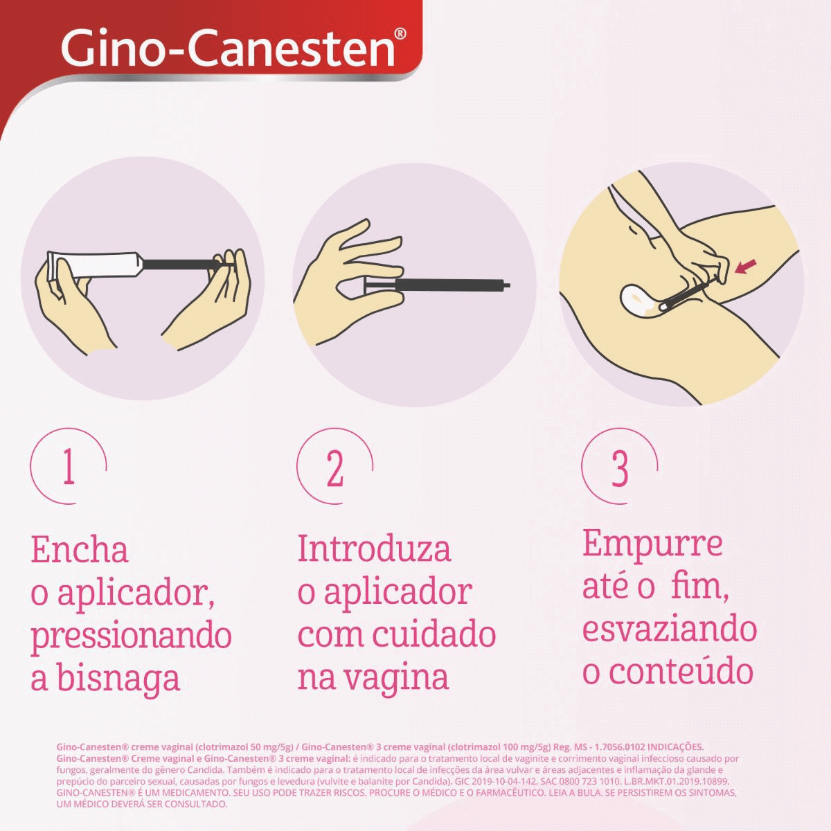 Gino Canesten Creme Vaginal com 35g + 6 Aplicadores Droga Raia