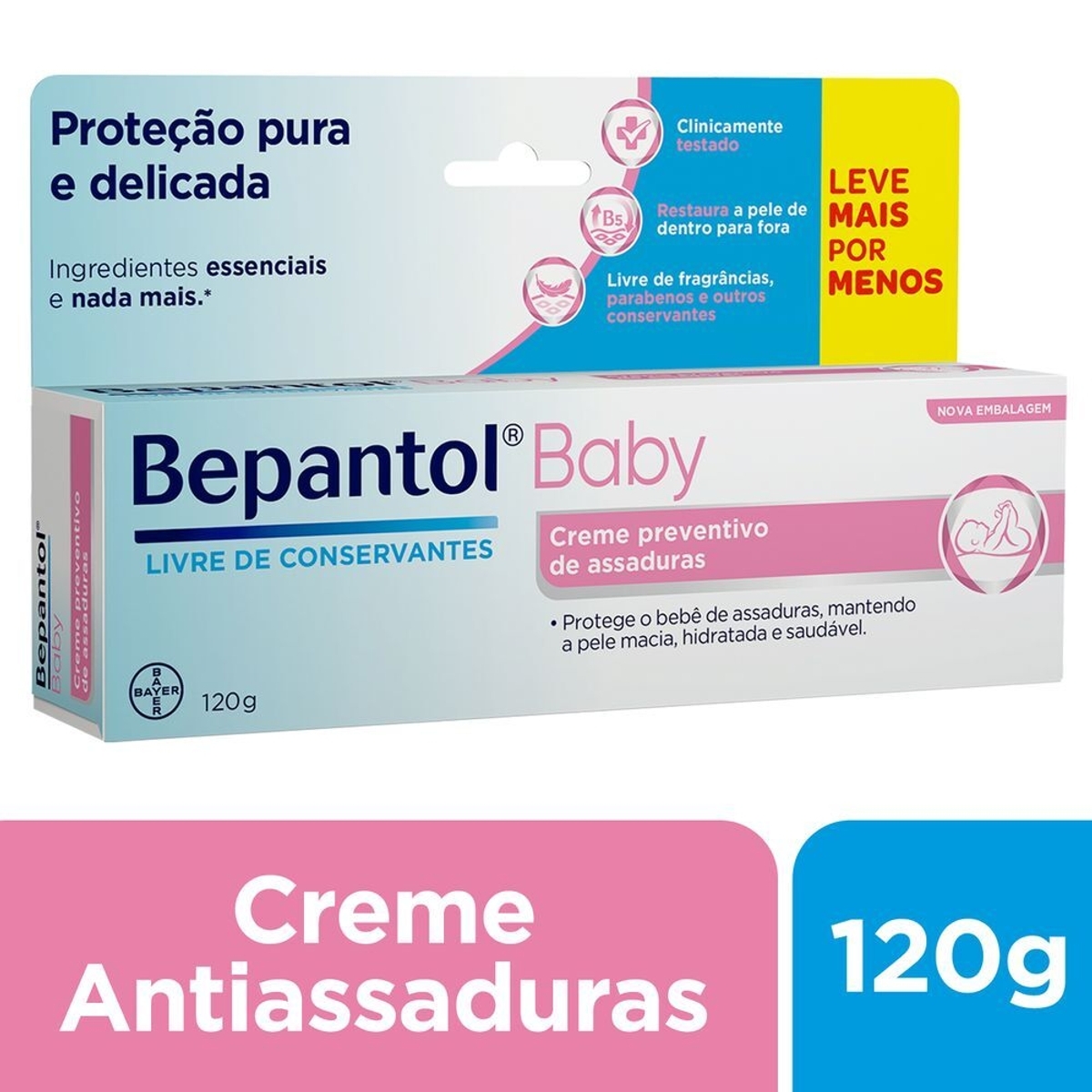 Creme para Assaduras Bepantol Baby 120g Menor preço em Creme para Assaduras Bepantol Baby 120g