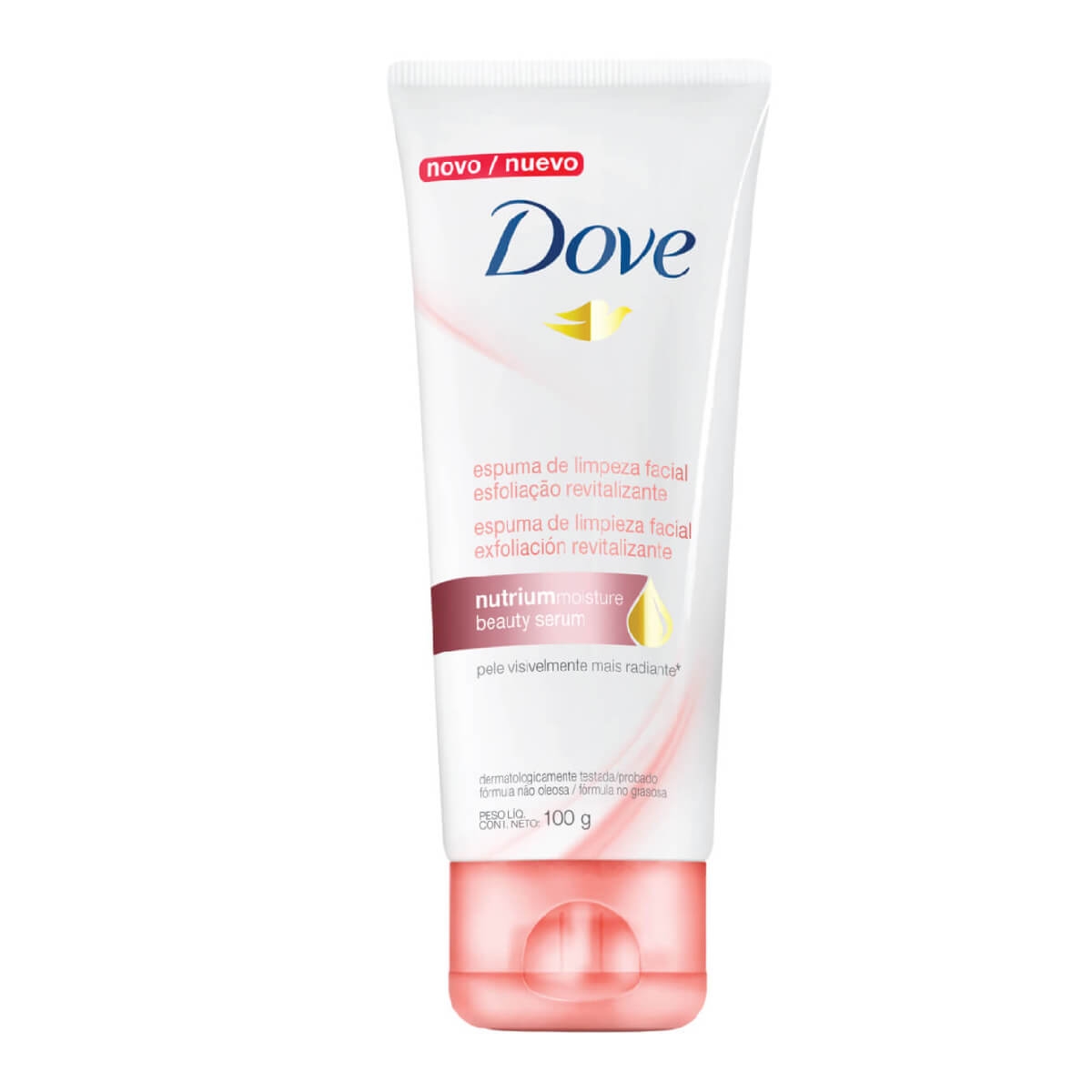 Espuma de Limpeza Dove Esfoliação Revitalizante Facial Nutrium Moisture Beauty Serum 100g