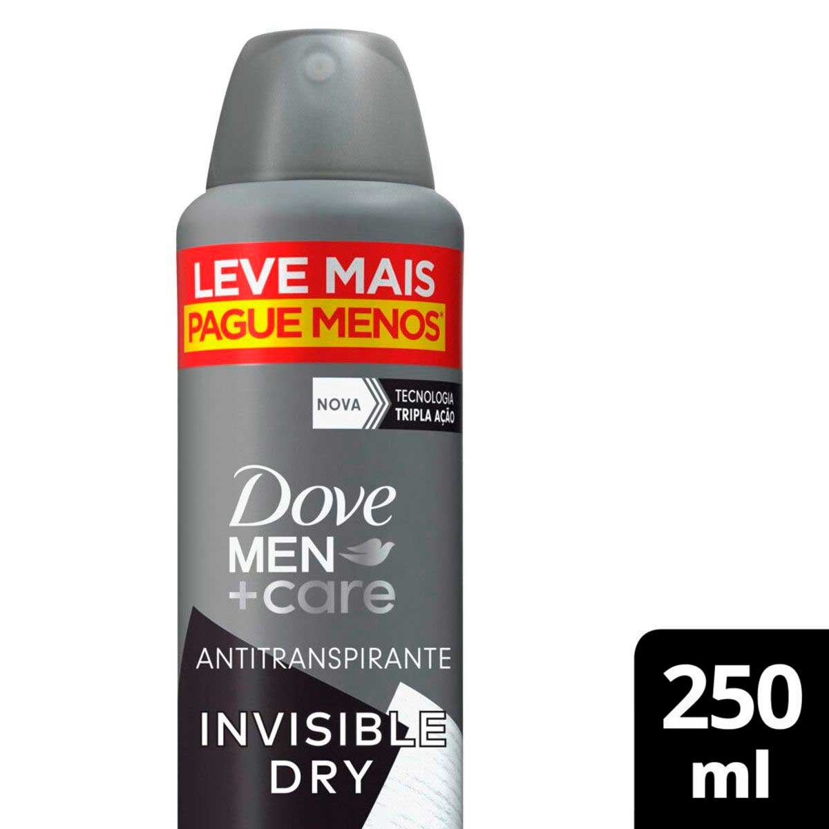 Desodorante Antitranspirante Aerosol Dove Men+ Care Invisible Dry com 250ml