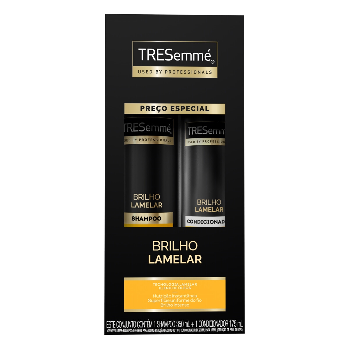 Kit Tresemmé Brilho Lamelar Shampoo 350ml + Condicionador 175ml