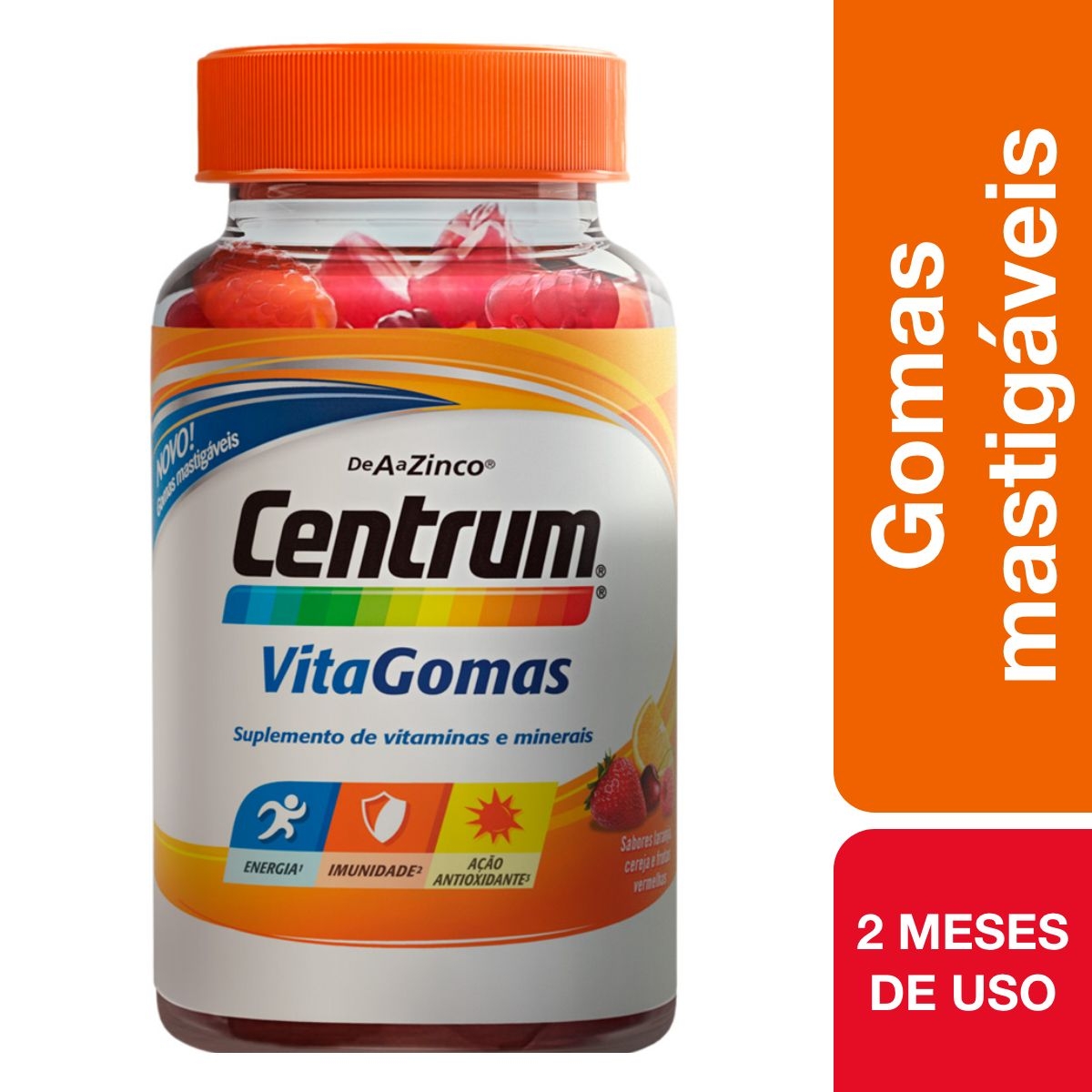 Suplemento Vitamínico Centrum VitaGomas de A a Zinco com 60 gomas Menor preço em Suplemento Vitamínico Centrum VitaGomas de A a Zinco com 60 gomas