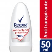 Desodorante Antitranspirante Roll-On Rexona Antibacterial Protection com 50ml