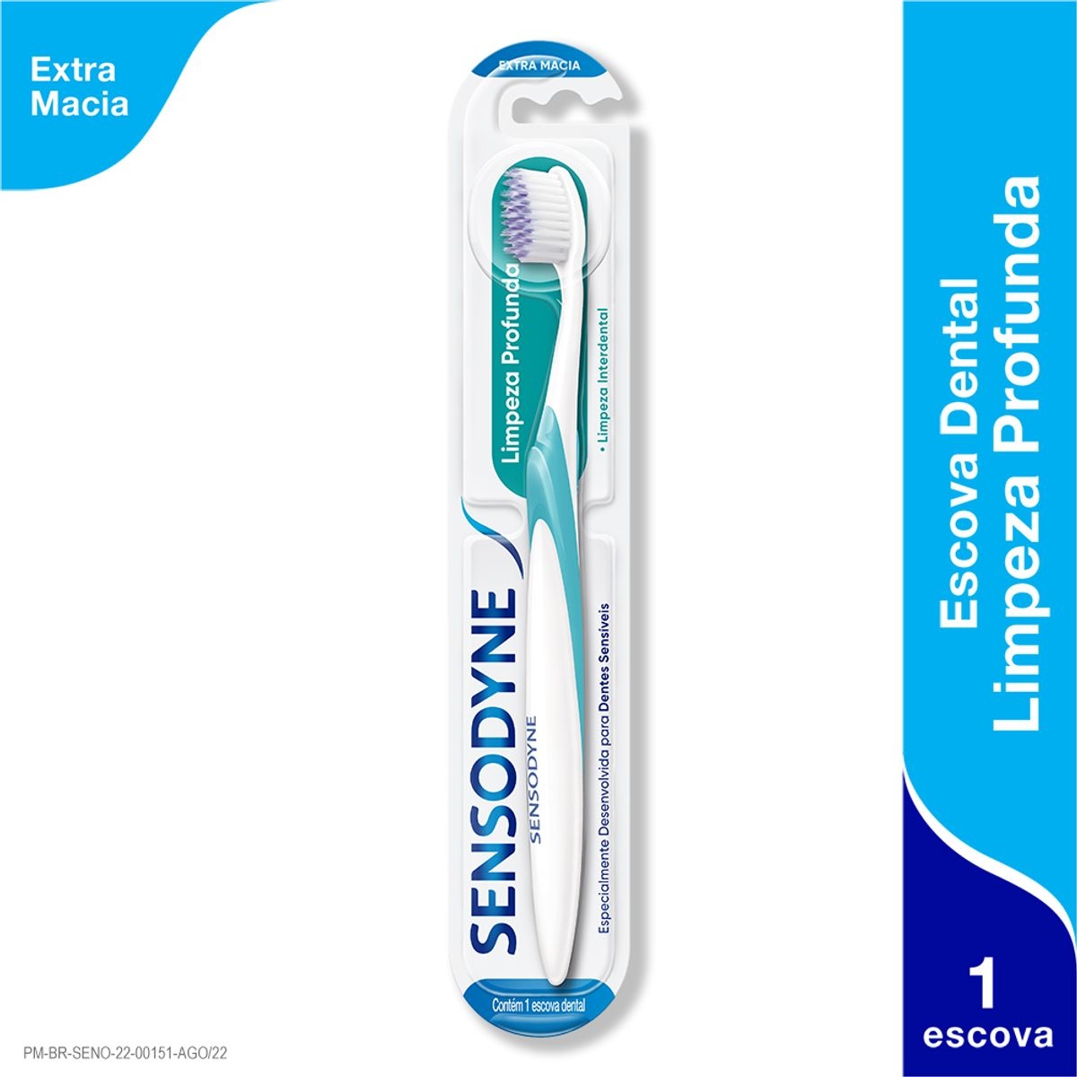 Escova de Dente Sensodyne Limpeza Profunda Extra Macia com 1 unidade