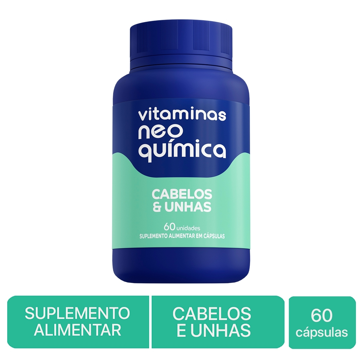 Vitamina Neo Química Cabelos e Unhas - 60 Cápsulas