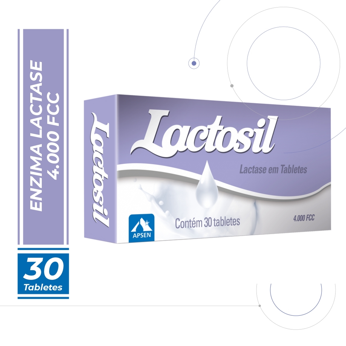 Lactosil 4000 FCC com 30 tabletes