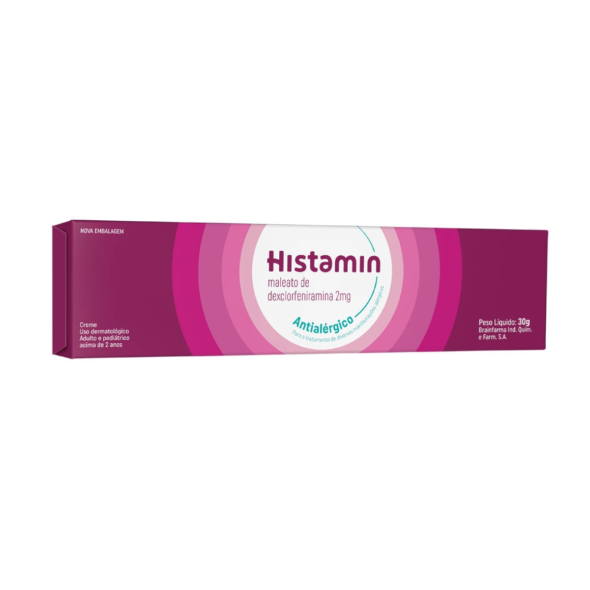Histamin Maleato de Dexclorfeniramina 10mg/g Creme Dermatológico 30g