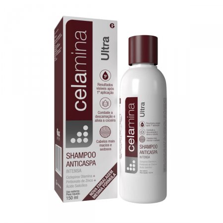 Tratamento capilar | Celamina Ultra Shampoo Anticaspa 150ml | Drogaraia.com