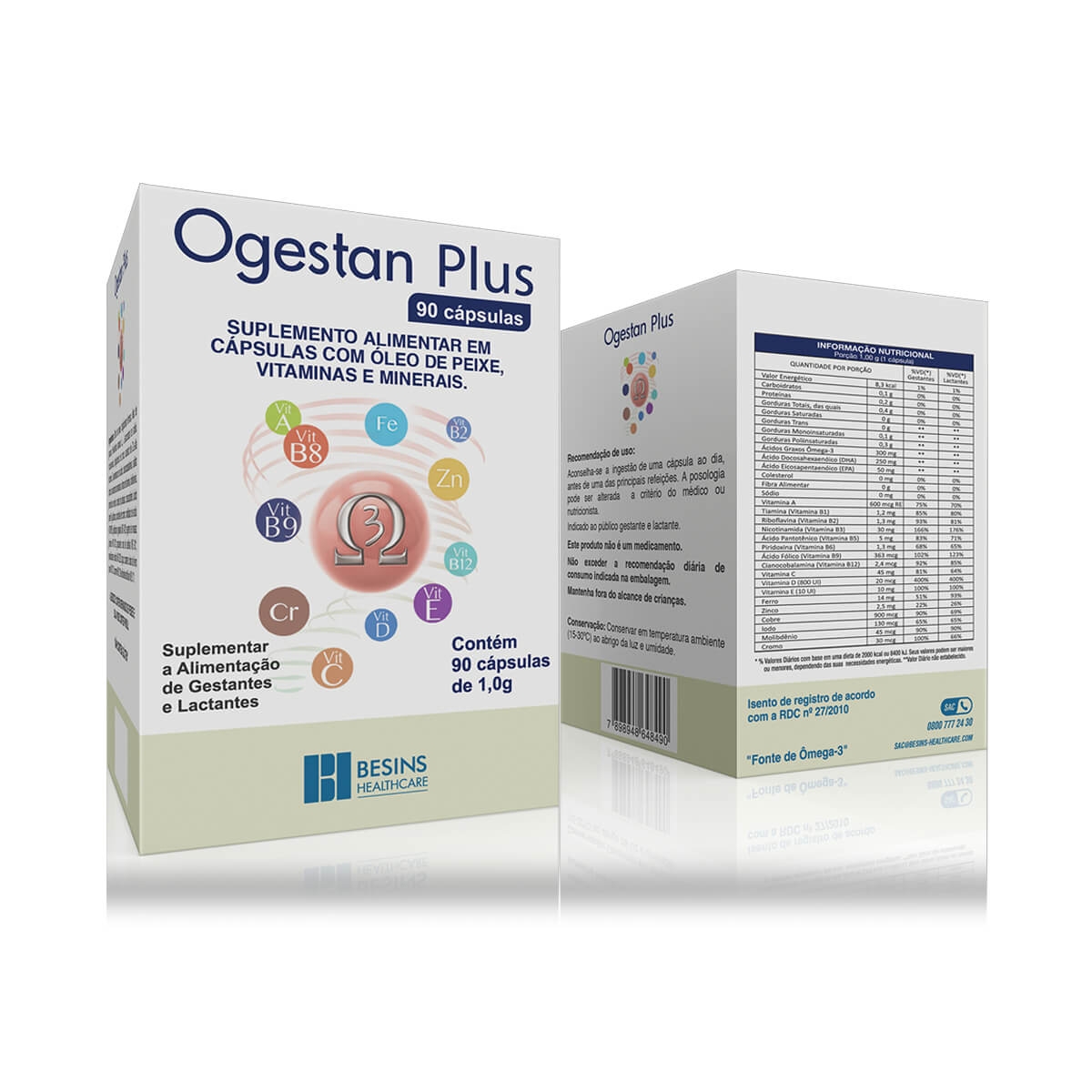 Ogestan Plus Besins Healthcare 90 Cápsulas