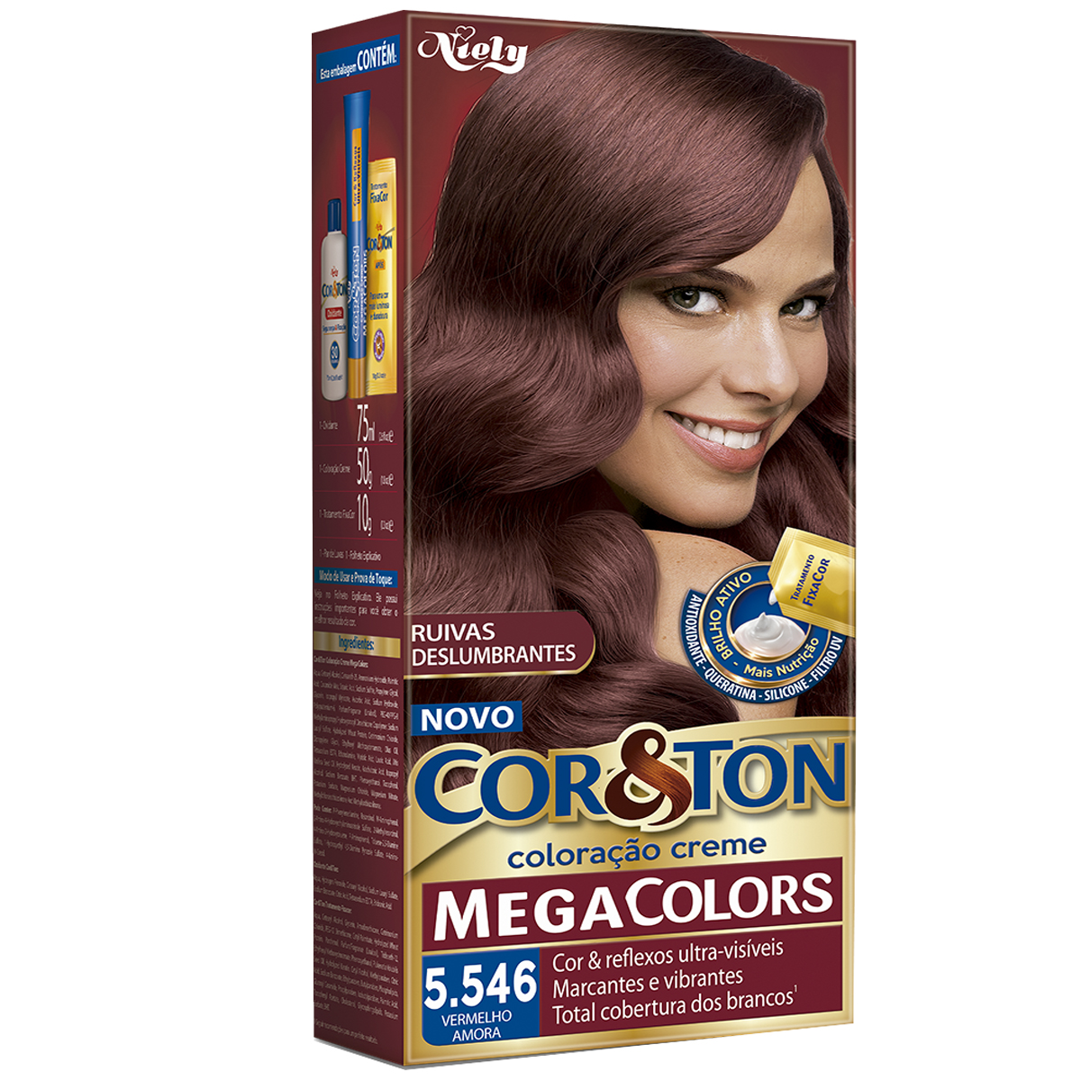 Mini Kit Mega Color Cor & Ton Nº 5.546 Vermelho Amora Cor e Ton 1 Unidade