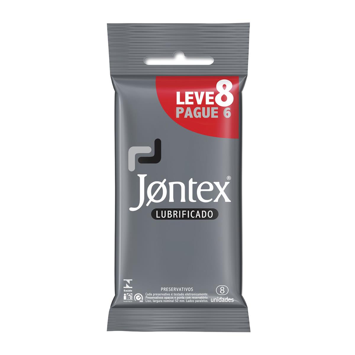 Preservativo Jontex Lubrificado 8 Unidades