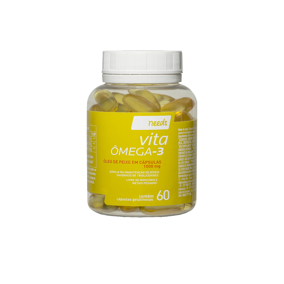 Suplemento Vitaminico Needs Vita Omega 3 60 Cápsulas Moles
