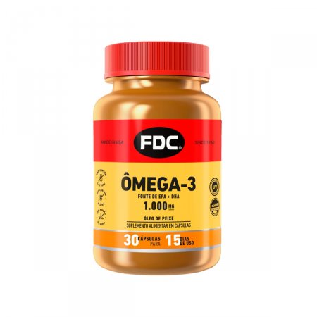 Ômega-3 1000mg FDC com 30 cápsulas