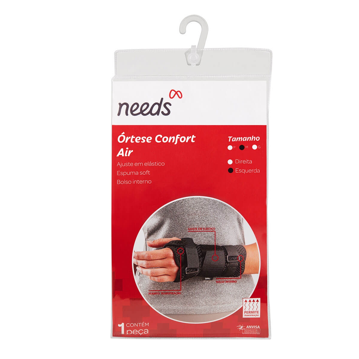 Órtese com Tala para Punho Esquerdo Needs Confort Air Tamanho M Menor preço em Órtese com Tala para Punho Esquerdo Needs Confort Air Tamanho M