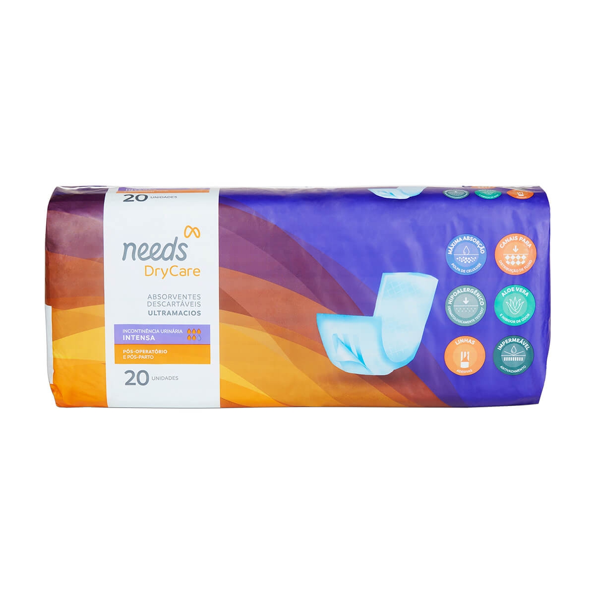 Absorvente para Incontinência Urinária Intensa Needs DryCare com 20 unidades Menor preço em Absorvente para Incontinência Urinária Intensa Needs DryCare com 20 unidades
