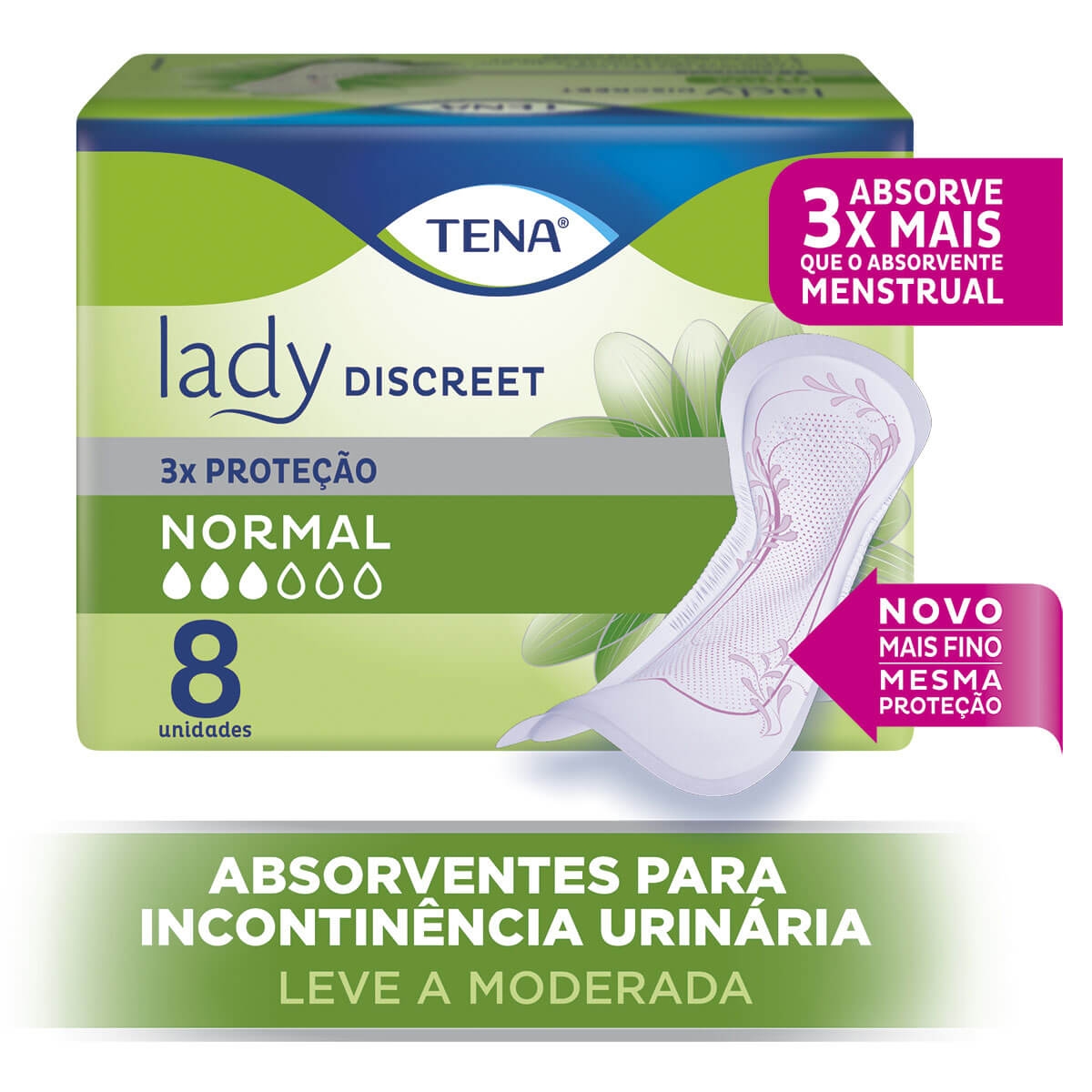 Absorvente para Incontinência Urinária Leve a Moderada Tena Lady ...