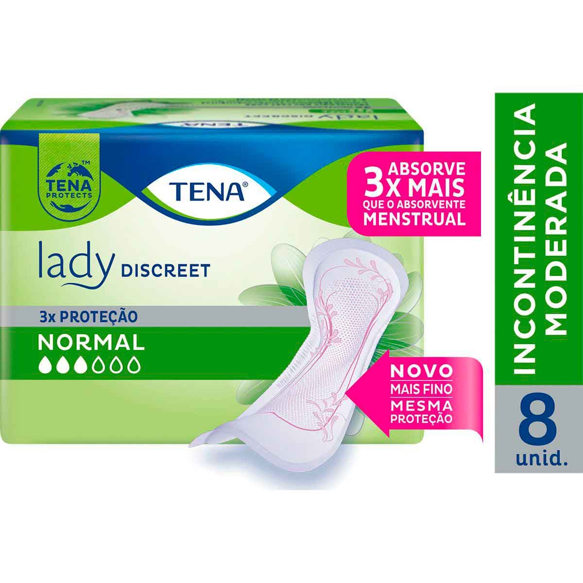 Absorvente para Incontinência Urinária Leve a Moderada Tena Lady ...