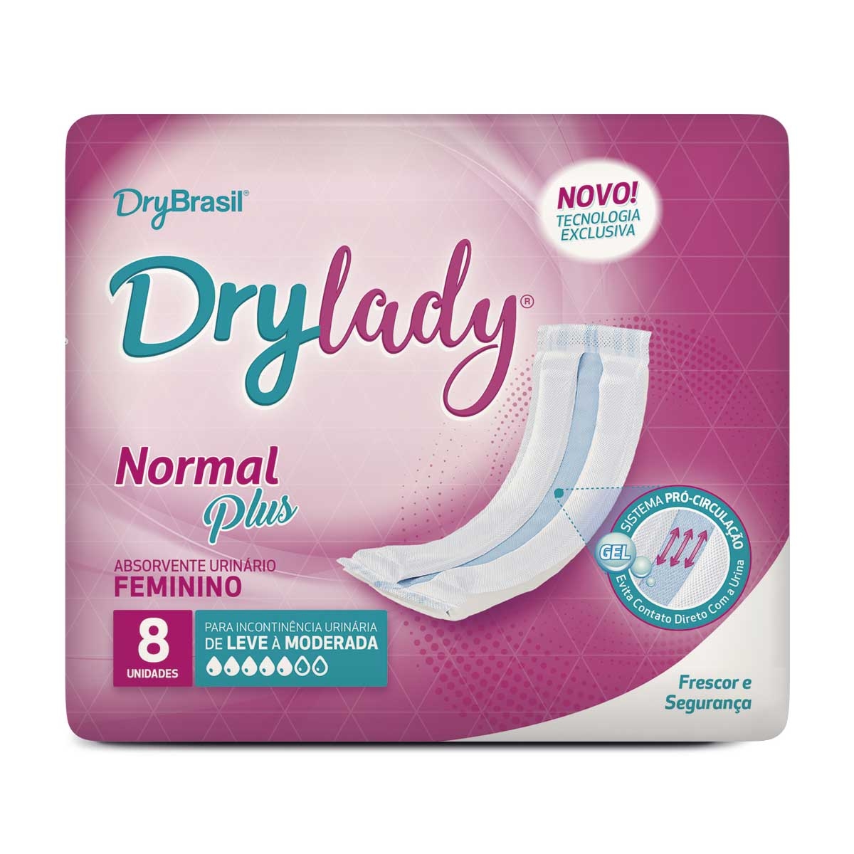 Absorvente Urinário Feminino Drylady Normal Plus com 8 unidades 8 Unidades