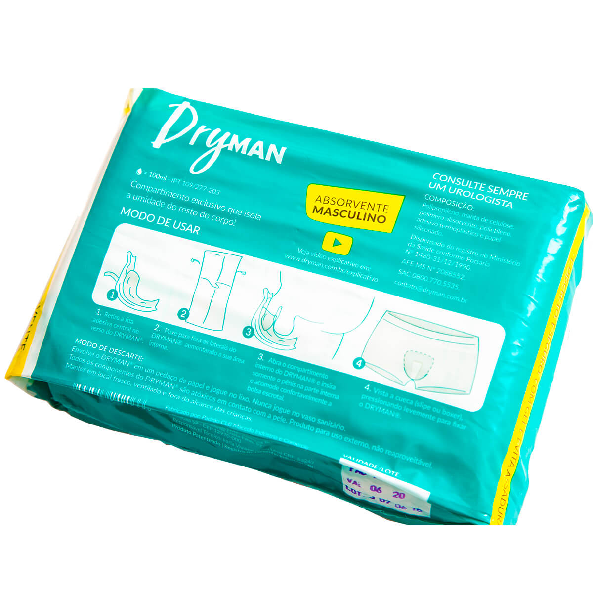 Absorvente Geriátrico Masculino DryMan com 10 unidades Droga Raia Absorvente Geriátrico Masculino DryMan com 10 unidades Droga Raia