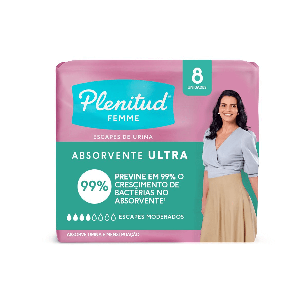 Absorvente para Incontinência Urinária Leve a Moderada Plenitud Femme ...
