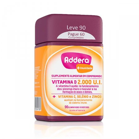 Vitamina D Addera +Imunidade 2.000UI com 90 Comprimidos | Foto 1