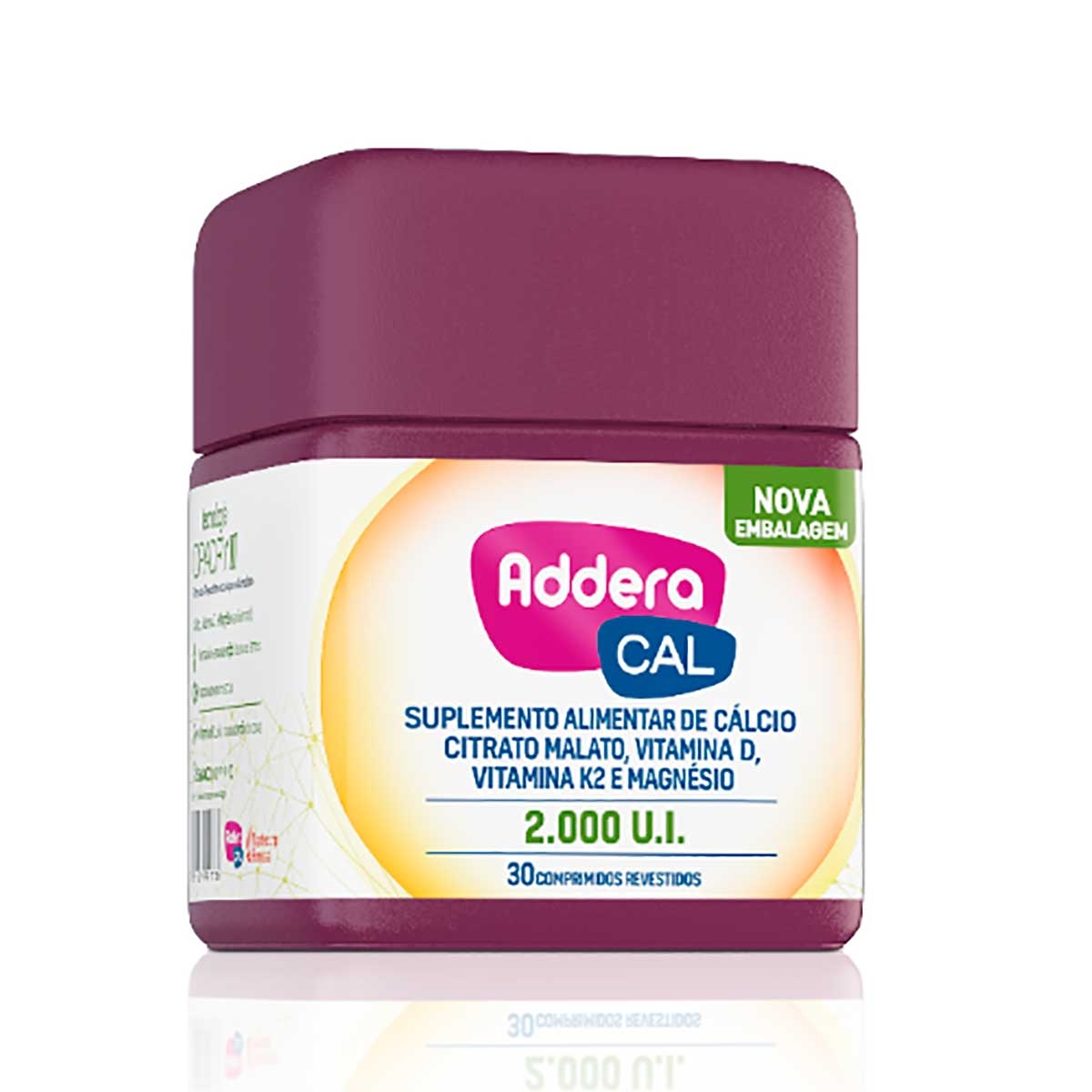 Suplemento Vitamínico Addera Cal 2.000UI com 30 Comprimidos Menor preço em Suplemento Vitamínico Addera Cal 2.000UI com 30 Comprimidos